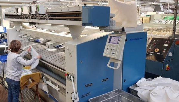 Ironer Line with Kannegiesser Feeder & Folder
