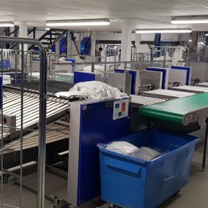 2 x H J WEIR 56 AUTOGRADING TOWEL FOLDER with 4 Stackers