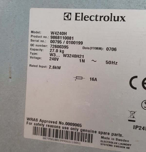 Electrolux Machine plate_1