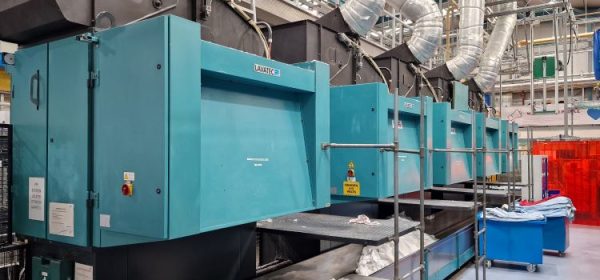 5 x 1990 Lavatec TT735 GU, 50kg - 70kg gas heated dryers